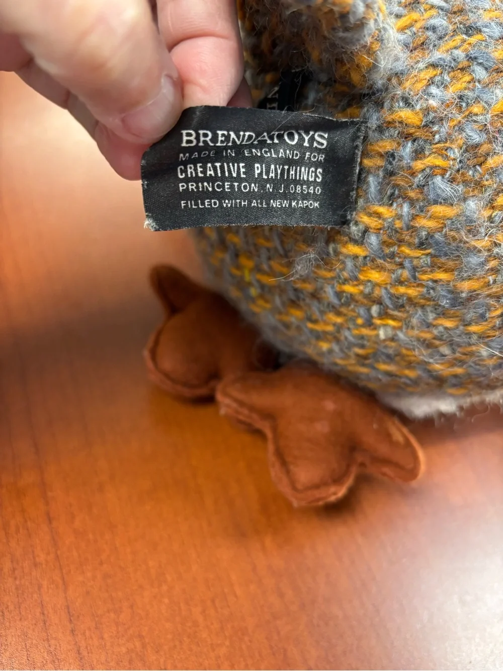 Rare 1960s Brendatoys Stuffed Owl Made in England
